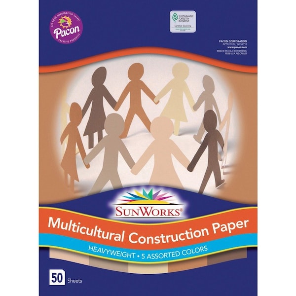 Sunworks Paper, Const, Skintones, 9X12 Pk PAC9509 - main
